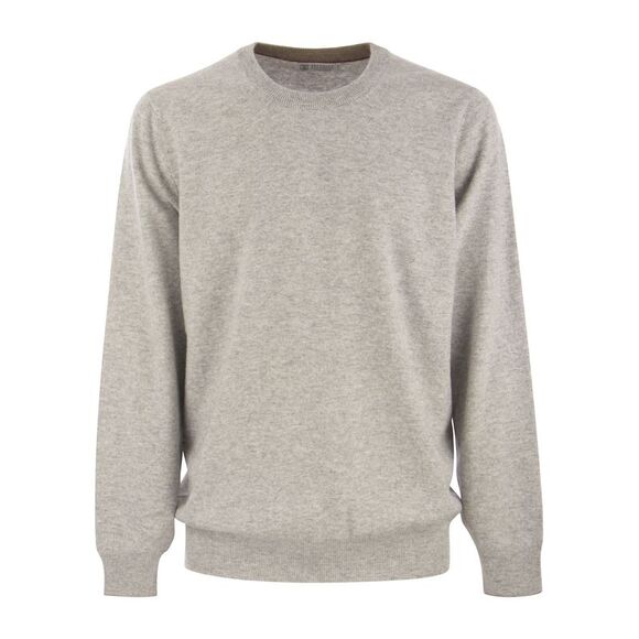 Brunello Cucinelli Men Pure Cashmere Crew-Neck Sweater